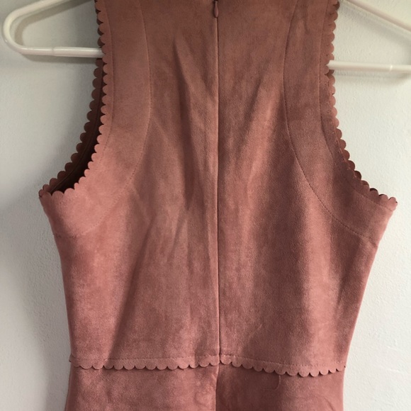 BABY PINK FELT PENCIL DRESS - Picture 2 of 4